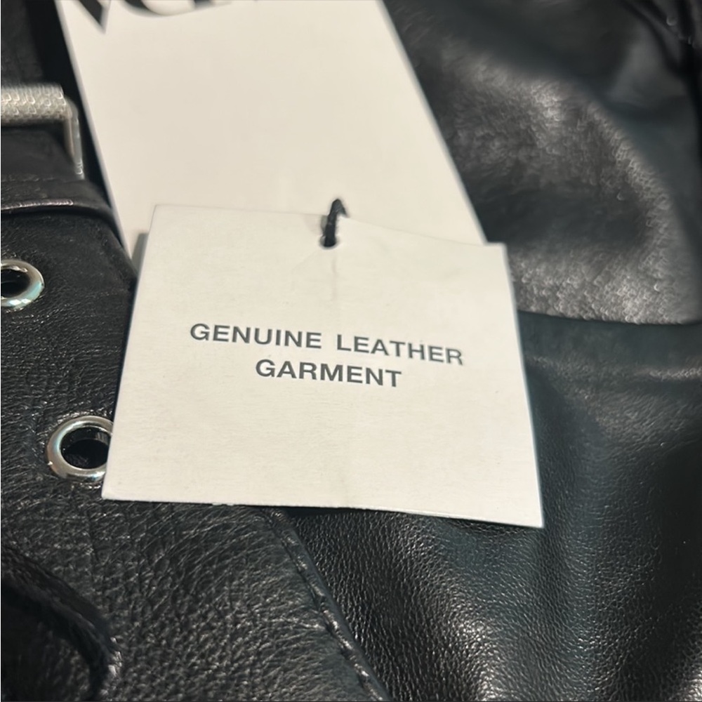 NWT Genuine Leather Zara Biker Dress - Picture 11 of 13